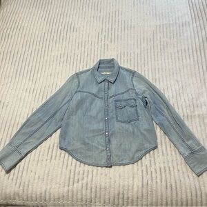 Free People Western Denim Shirt